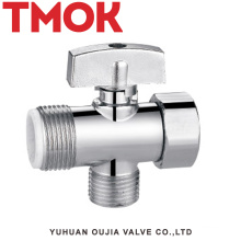 chromed plated brass screw down pneumatic angle valve